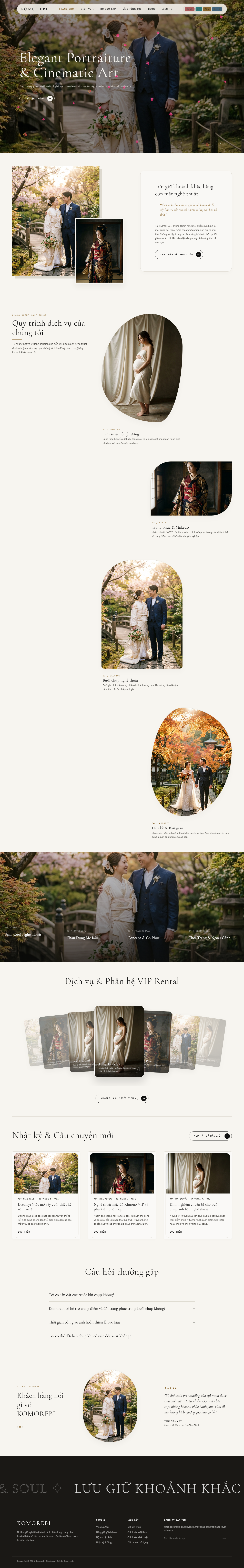 Mẫu Web Studio Ảnh Cưới và Nhiếp Ảnh Gia Studio Photographer